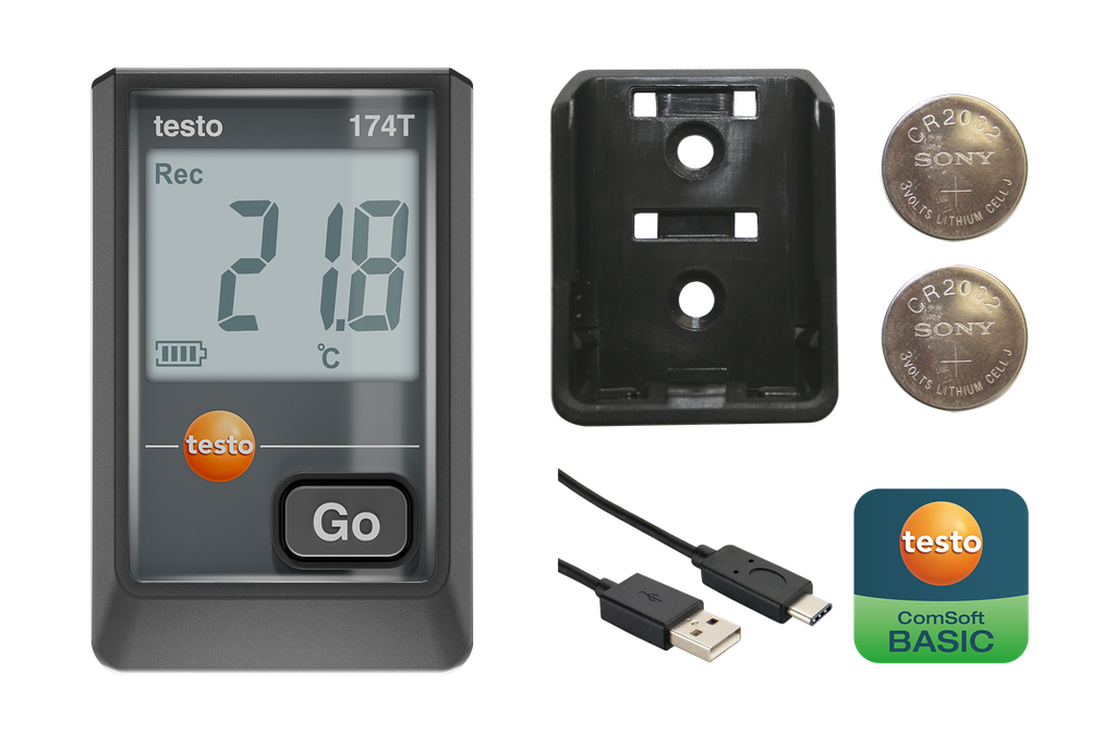 testo 174 T - Mini temperature data logger with USB-C and PC software