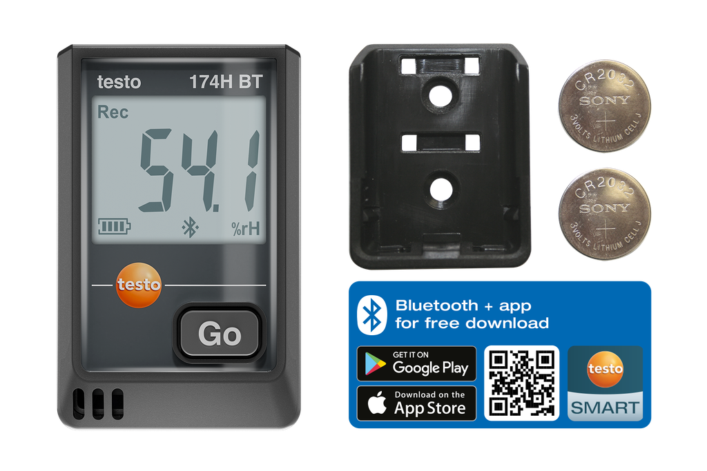 testo 174 H BT - Mini data logger for temperature and humidity with Bluetooth