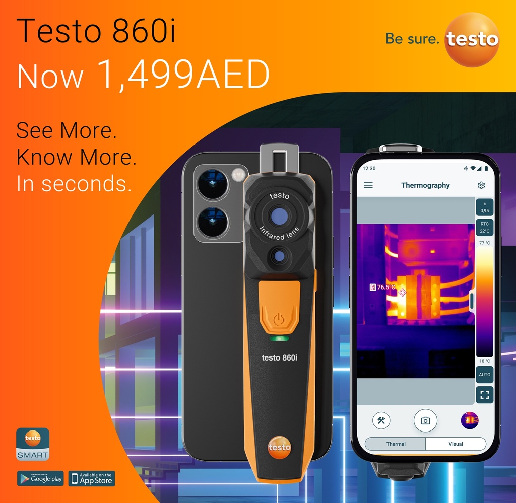 testo 860i kit - Wireless thermal imaging camera for smartphones incl. pouch