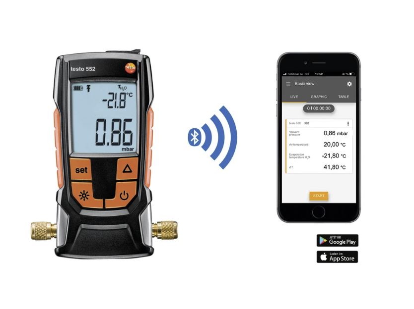 Testo 552 - Digital Vacuum Gauge with BT