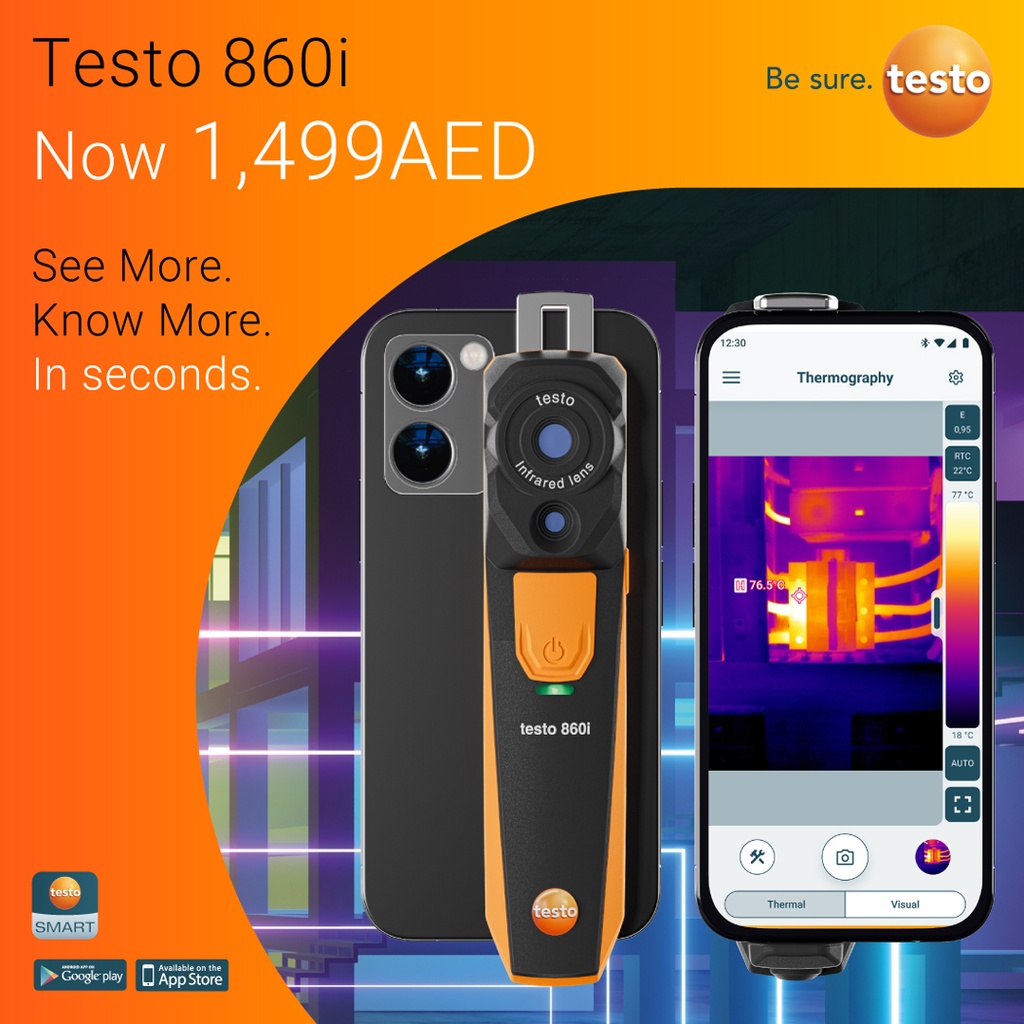 testo 860i kit - Wireless thermal imaging camera for smartphones incl. pouch