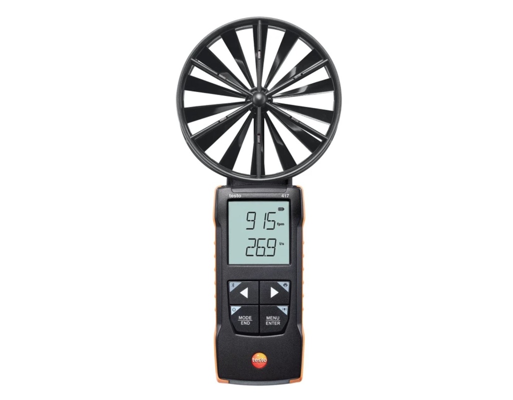 testo 417 Digital 100 mm vane anemometer with App connection