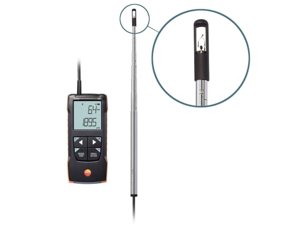 testo 425 Digital hot wire anemometer with App connection