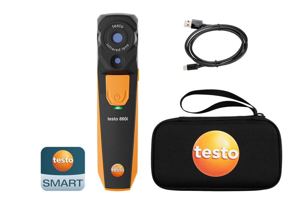 testo 860i kit - Wireless thermal imaging camera for smartphones incl. pouch
