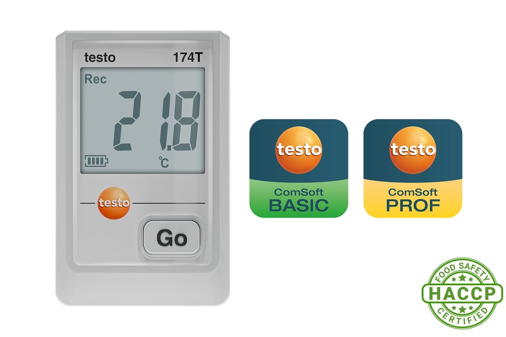 testo 174 T - Mini T° data logger with USB-C and PC software