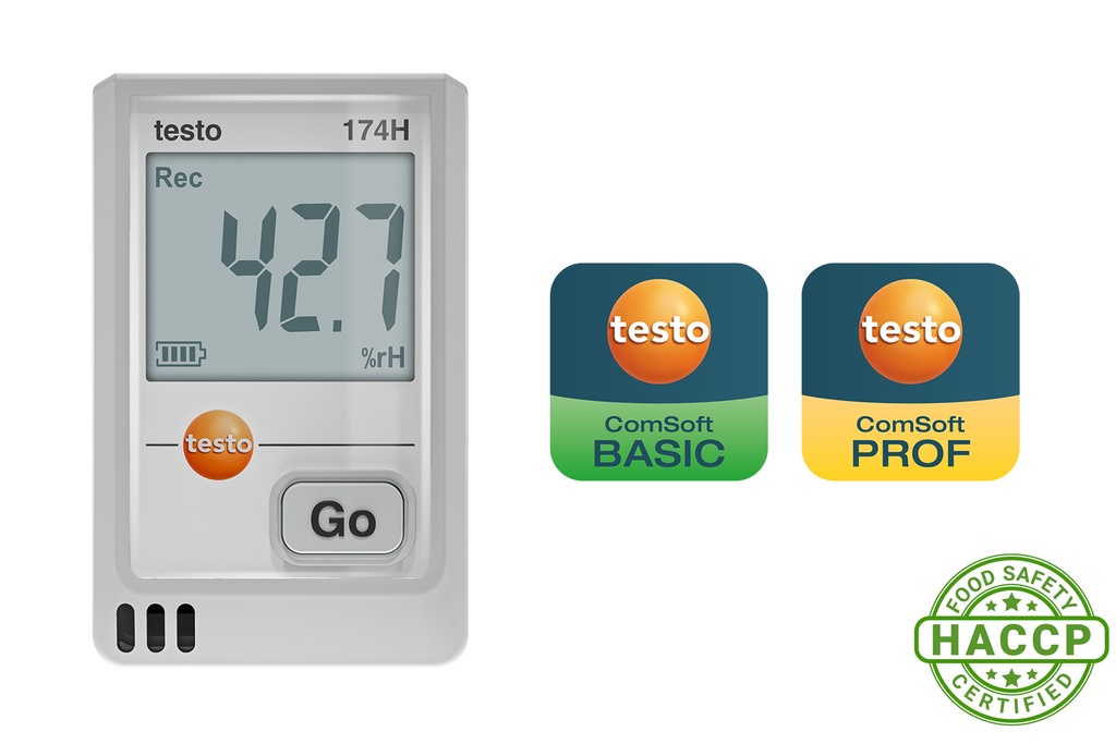 testo 174 H - Mini data logger T° & %RH - USB-C and PC Software