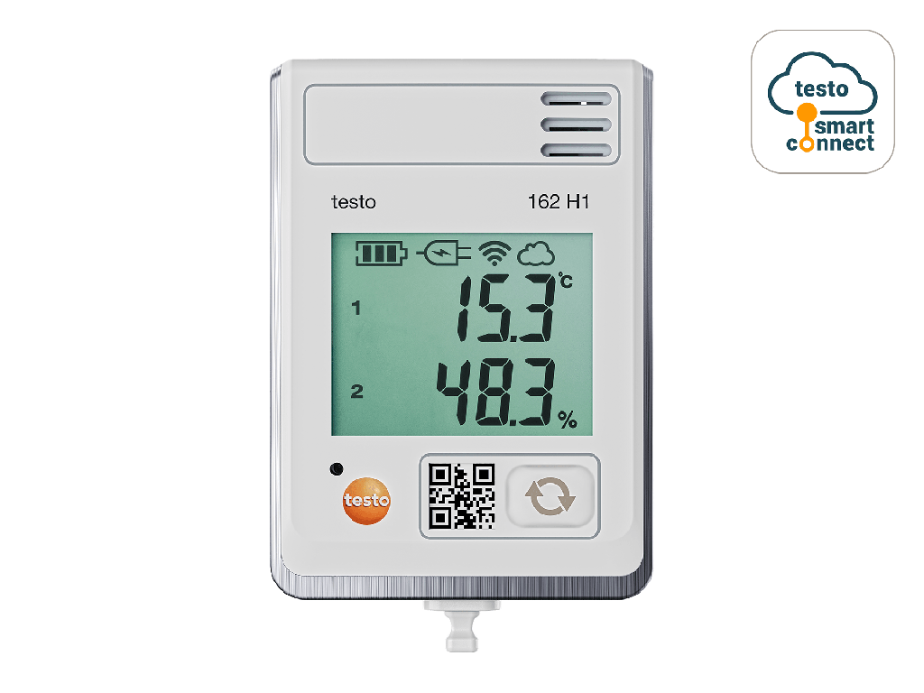 testo 162 H1 - Online data logger with display and integrated temperature and humidity sensor